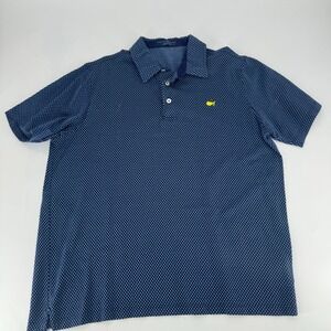 Clubhouse Collection Masters Polo Shirt Mens XL Navy Blue Geometric Italy